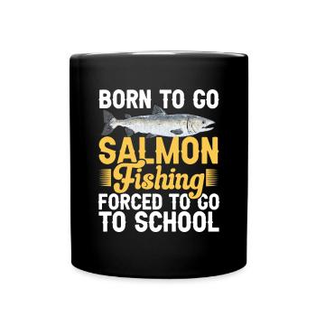Pêche au saumon Pêcheur de saumon - Mug uni - noir - Devant