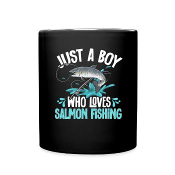 Pêche au saumon Pêcheur de saumon - Mug uni - noir - Devant