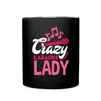 Karaoke Sängerin Singen Karaoke Sänger Musik - Tasse einfarbig - Schwarz - Vorne