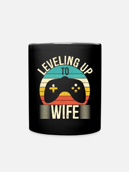 Wife Gamer Leveling Up To Wife - Mug uni - noir