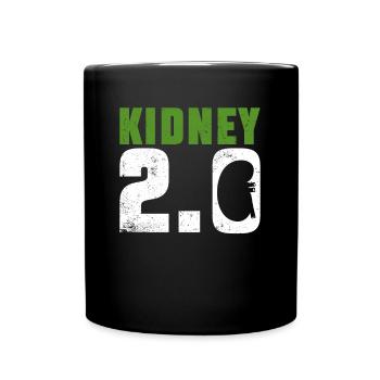 Organspender Niere Organtransplantation - Tasse einfarbig - Schwarz - Vorne