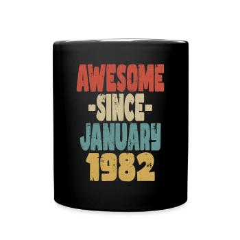 Génial janvier 1982 - Mug uni - noir - Devant