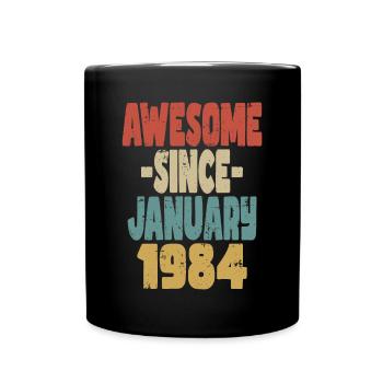 Génial janvier 1984 - Mug uni - noir - Devant