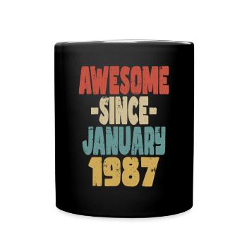 Génial janvier 1987 - Mug uni - noir - Devant