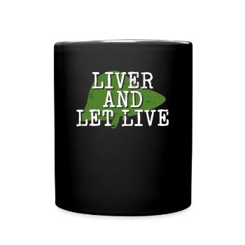 Organspender Leber Organtransplantation - Tasse einfarbig - Schwarz - Vorne