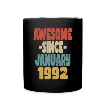 Fantastischer Januar 1992 - Tasse einfarbig - Schwarz - Vorne