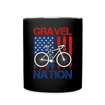 Circuit d’emballage à vélo de la nation du gravier des États-Unis - Mug uni - noir - Devant