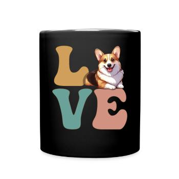 Pembroke Welsh Corgi amoureux des chiens - Mug uni - noir - Devant