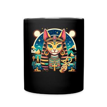 Bastet Déesse égyptienne Égypte Pyramide Égypte - Mug uni - noir - Devant