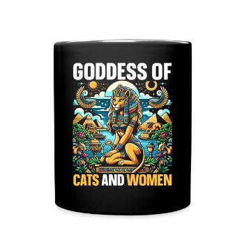 Bastet Egyptian Goddess Egypt Pyramid Egypt - Full Colour Mug - black - Front