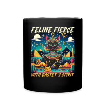 Bastet Egyptian Goddess Egypt Pyramid Egypt - Full Colour Mug - black - Front