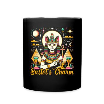 Bastet Déesse égyptienne Égypte Pyramide Égypte - Mug uni - noir - Devant