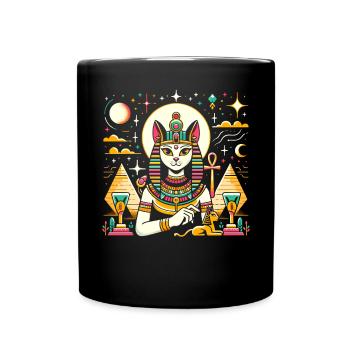 Bastet Déesse égyptienne Égypte Pyramide Égypte - Mug uni - noir - Devant