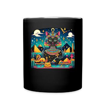 Bastet Egyptian Goddess Egypt Pyramid Egypt - Full Colour Mug - black - Front