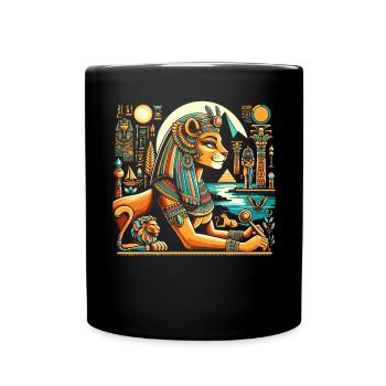 Bastet Déesse égyptienne Égypte Pyramide Égypte - Mug uni - noir - Devant