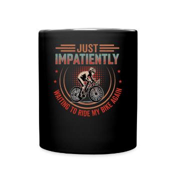J’attends avec impatience de refaire du vélo - Mug uni - noir - Devant