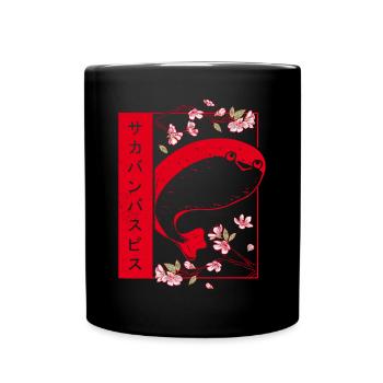 Soft Grunge Kawaii Sacabambaspis Fish Meme - Full Colour Mug - black - Front