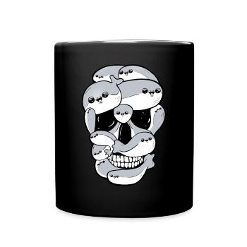 Sacabambaspis Fish Meme Skull - Full Colour Mug - black - Front