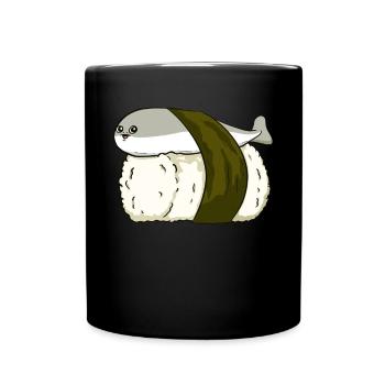 Sacabambaspis Fish Meme Japanese Sushi - Full Colour Mug - black - Front