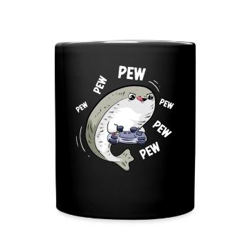 Sacabambaspis Fisch Meme Gamer Konsolenspiel - Tasse einfarbig - Schwarz - Vorne