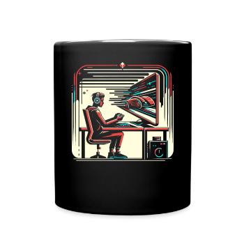 Speedrunning Video Game Player Gamer Gaming - Full Colour Mug - black - Front