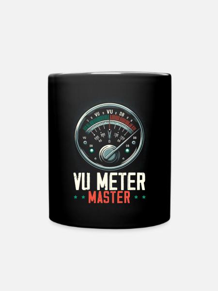 VU Meter Audiopile Ingénieur du son de musique analogique - Mug uni - noir