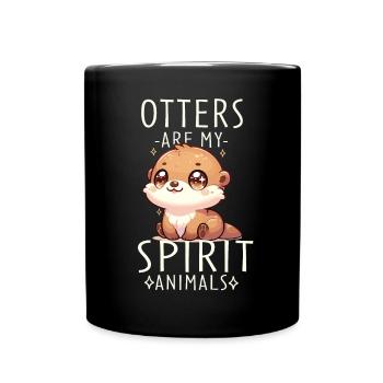 Illustration de loutre mignonne parfaite pour la loutre - Mug uni - noir - Devant