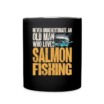 Pêche au saumon Pêcheur de saumon - Mug uni - noir - Devant