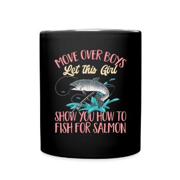 Pêche au saumon Pêcheur de saumon - Mug uni - noir - Devant