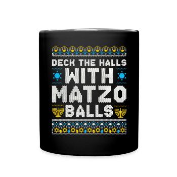 Happy Chrismukkah Christmas Hanukkah Xmas - Full Colour Mug - black - Front
