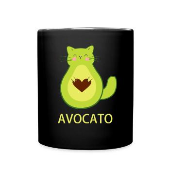 A funny avocado cat funny Avocato Cat - Full Colour Mug - black - Front