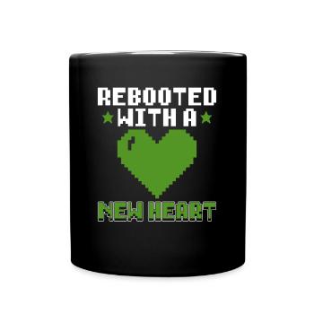 Organspender Herz Organtransplantation - Tasse einfarbig - Schwarz - Vorne