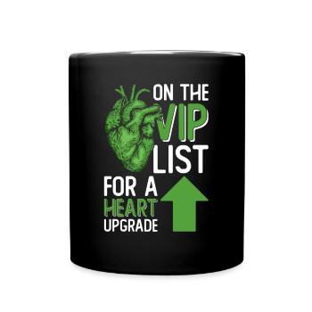 Organ Donor Heart Organ Transplant - Full Colour Mug - black - Front