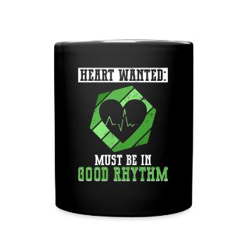 Organ Donor Heart Organ Transplant - Full Colour Mug - black - Front