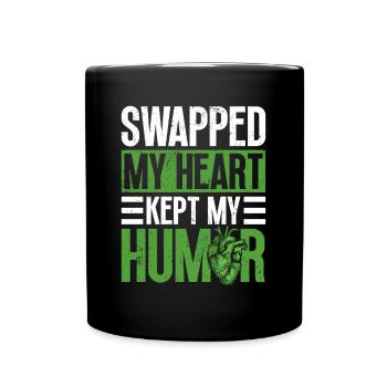 Organ Donor Heart Organ Transplant - Full Colour Mug - black - Front