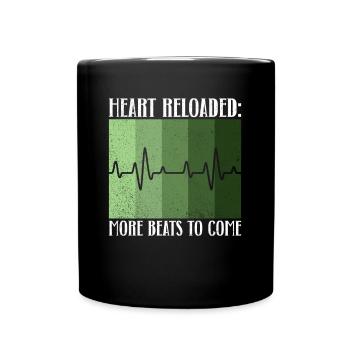 Organspender Herz Organtransplantation - Tasse einfarbig - Schwarz - Vorne