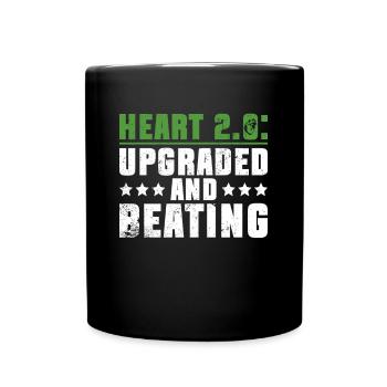 Organ Donor Heart Organ Transplant - Full Colour Mug - black - Front