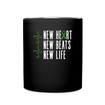 Organ Donor Heart Organ Transplant - Full Colour Mug - black - Front