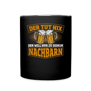 Beste Nachbarn Der Welt Geschenkidee Nachbarin - Tasse einfarbig - Schwarz - Vorne