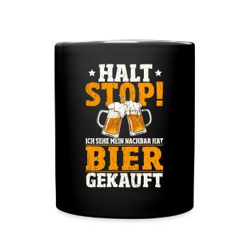 Beste Nachbarn Der Welt Geschenkidee Nachbarin - Tasse einfarbig - Schwarz - Vorne