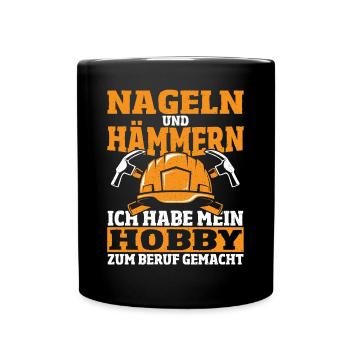 Mechaniker Mechanik Auto Reparatur Geburtstag Idee - Tasse einfarbig - Schwarz - Vorne