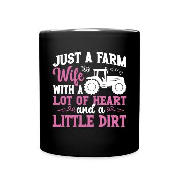 Ferme Femme Ferme Petite amie Agriculteurs Femme Campagne Ferme - Mug uni - noir - Devant