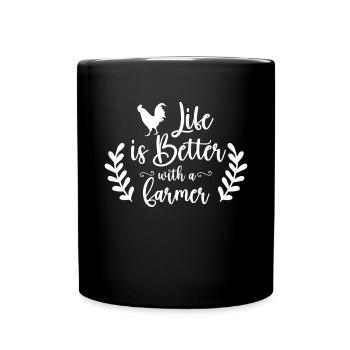 Ferme Femme Ferme Petite amie Agriculteurs Femme Campagne Ferme - Mug uni - noir - Devant