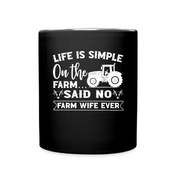 Ferme Femme Ferme Petite amie Agriculteurs Femme Campagne Ferme - Mug uni - noir - Devant