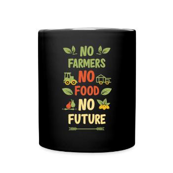 Pas d’agriculteurs - Pas de nourriture - Pas d’avenir - Mug uni - noir - Devant
