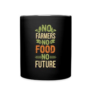 Pas d’agriculteurs - Pas de nourriture - Pas d’avenir - Mug uni - noir - Devant