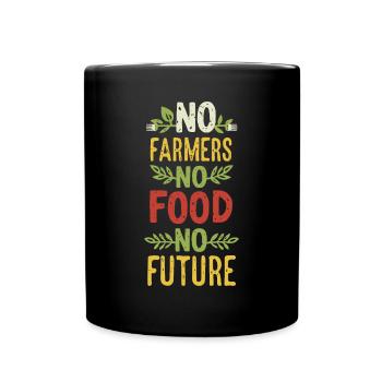 Pas d’agriculteurs - Pas de nourriture - Pas d’avenir - Mug uni - noir - Devant