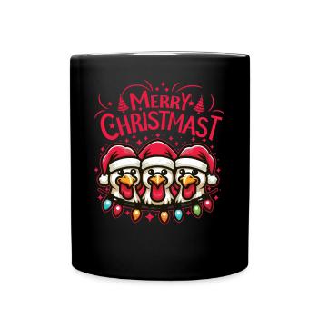 MERRY ChristMAST - Weihnachtsbraten Essen Mahlzeit - Tasse einfarbig - Schwarz - Vorne