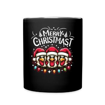 MERRY ChristMAST - Weihnachtsbraten Essen Mahlzeit - Tasse einfarbig - Schwarz - Vorne