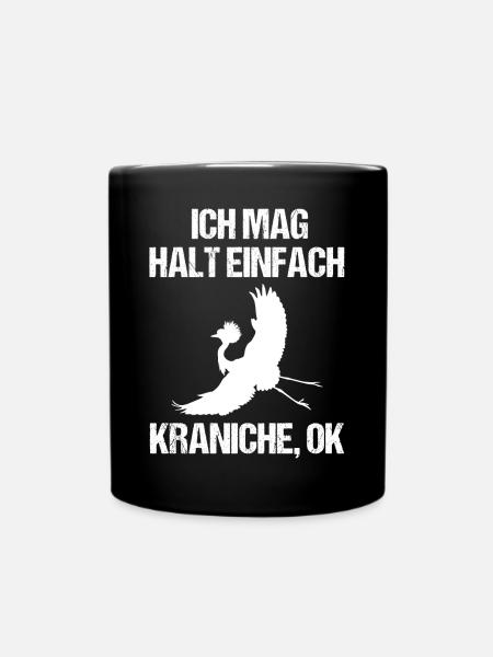Einfach Kraniche Liebhaber Statement - Tasse einfarbig - Schwarz